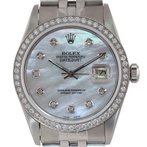 gold rolex datejust diamond bezel|rolex diamond bezel 36mm.